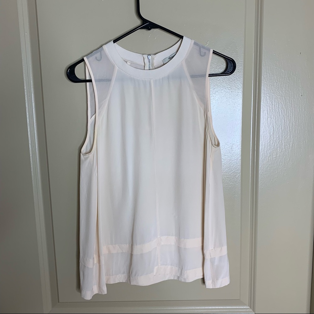 Madewell light pink sheer tank - size M - lightly used